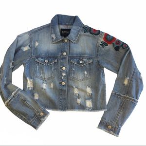 Buffalo David Bitton embroidered denim jacket sz S